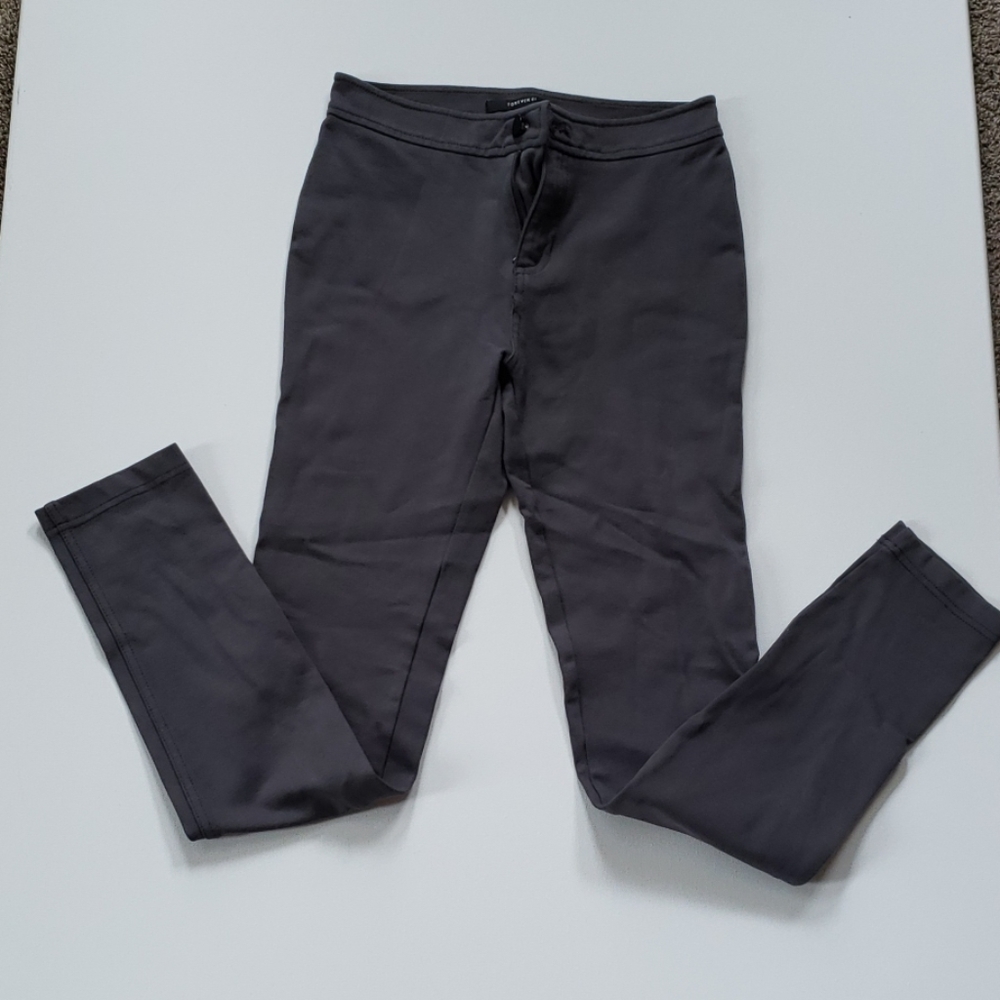 Forever 21 Stretchy Gray Fitted Leggings Size S